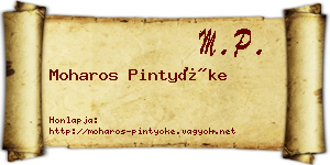 Moharos Pintyőke névjegykártya